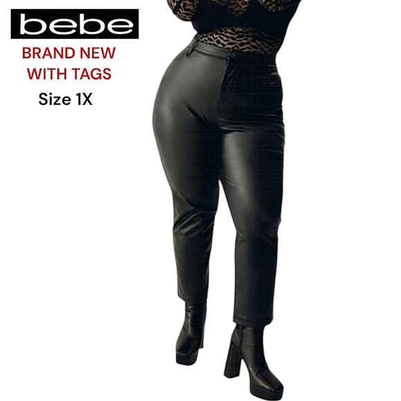 Bebe Vegan Leather Pants BRAND NEW WITH TAGS - Picture 1 of 6